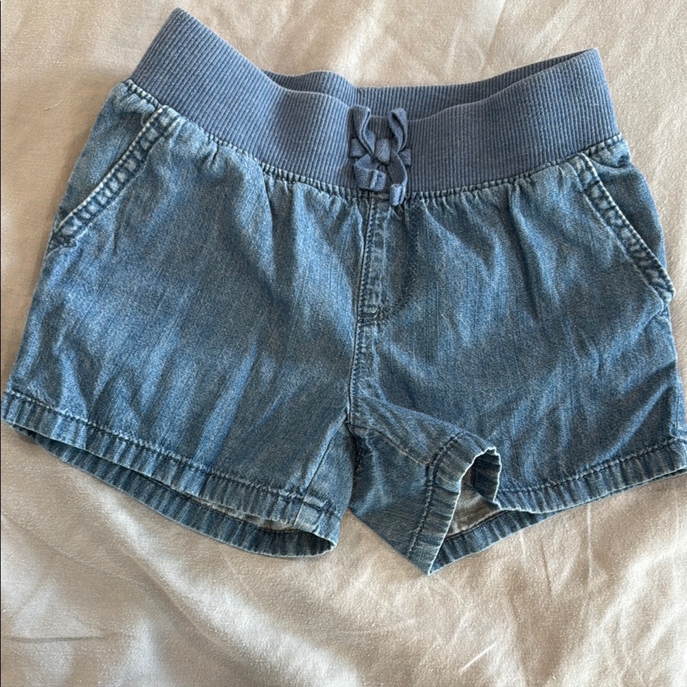 Denim Blue Girls Shorts